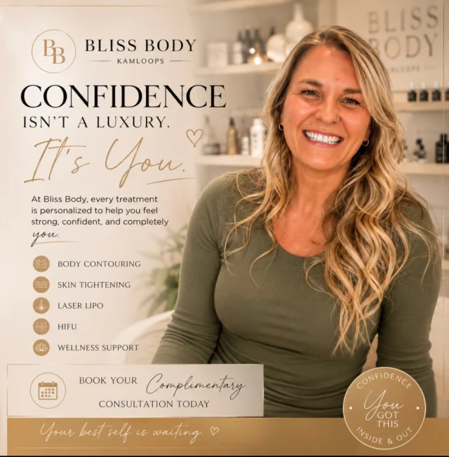 Bliss Body Boutique confidence and personal care post with Trisha